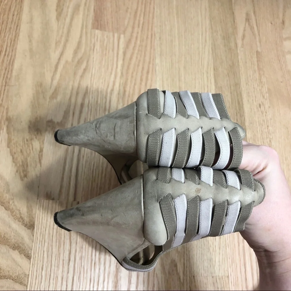Jean Michel Cazabat Wrap Front Wedge Sandals 39